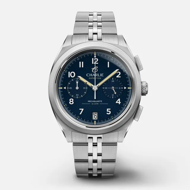 charlie-paris-gr-chronographe-montre-homme-39mm-cadran-bleu image 1