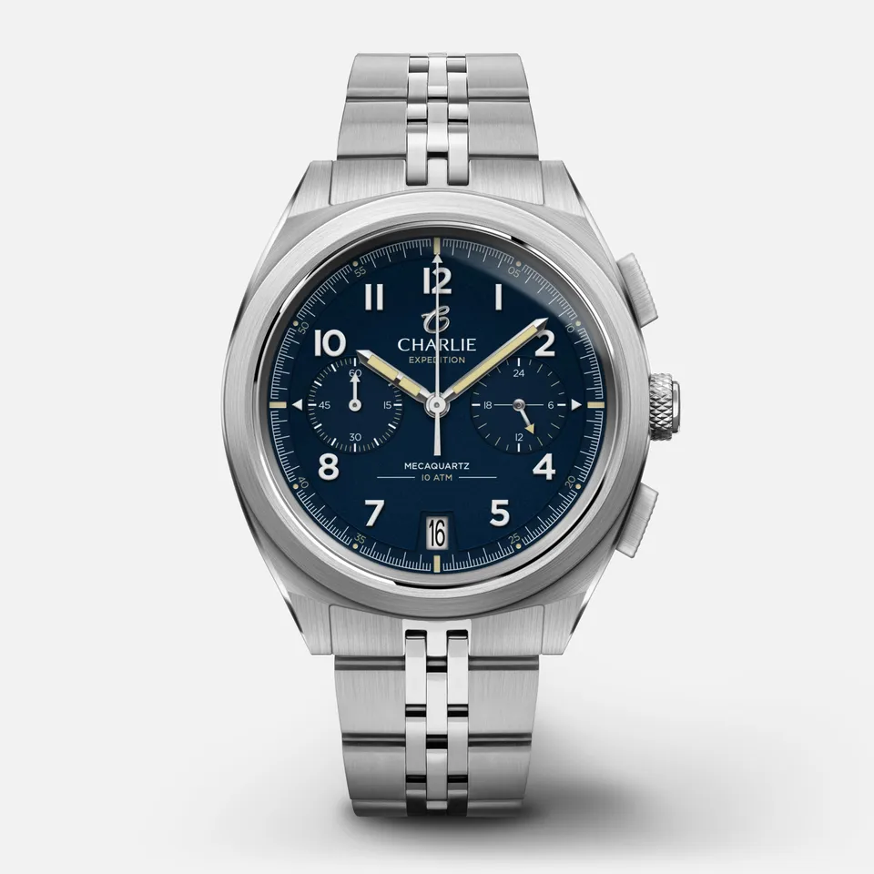 charlie-paris-gr-chronographe-montre-homme-39mm-cadran-bleu image 1