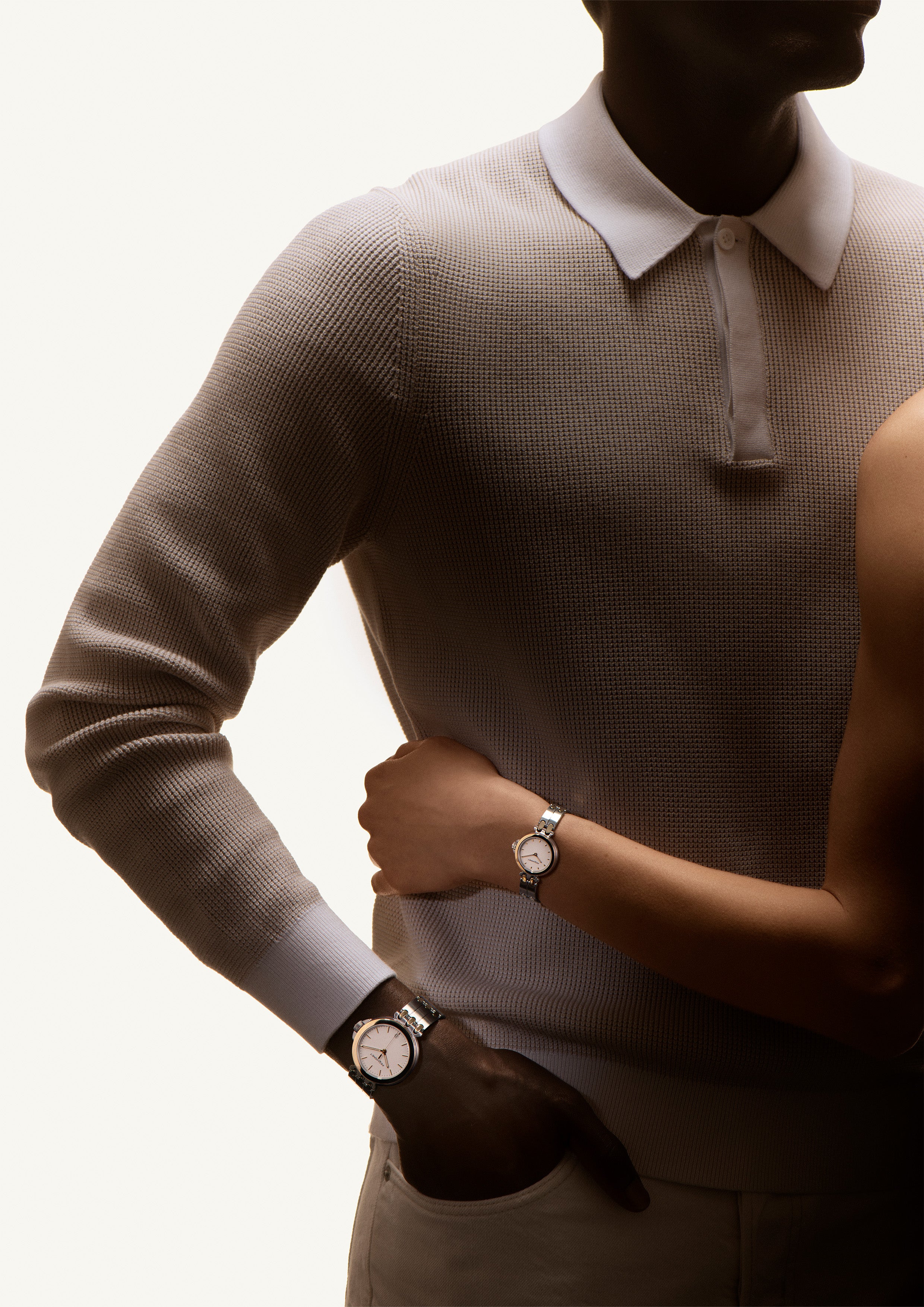 pequignet-moorea-38-5-mm-or-et-acier-montre-manufacture-calibre-initial image 2