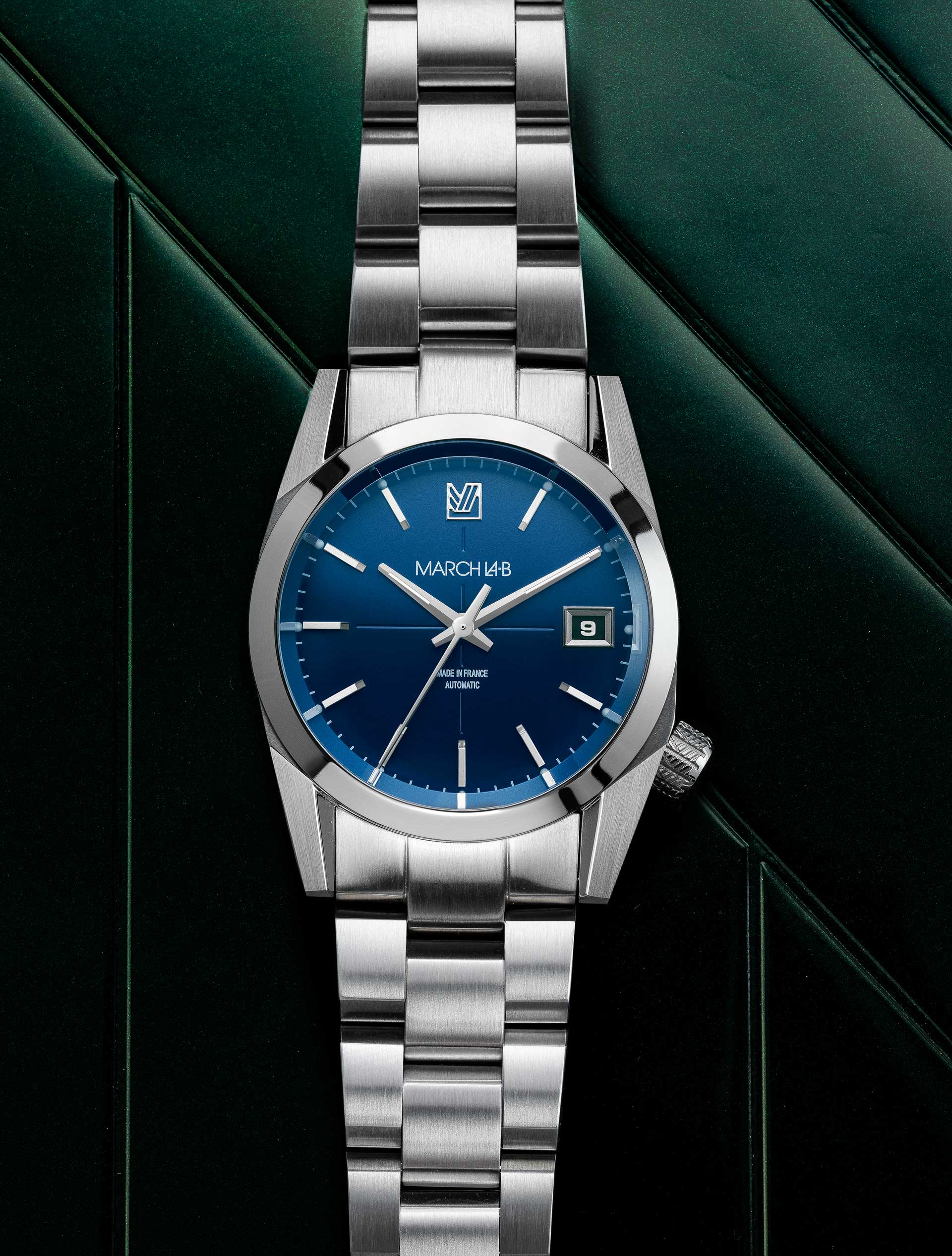 march-la-b-am69-automatique-navy-montre-classique-36-mm-bleue image 2