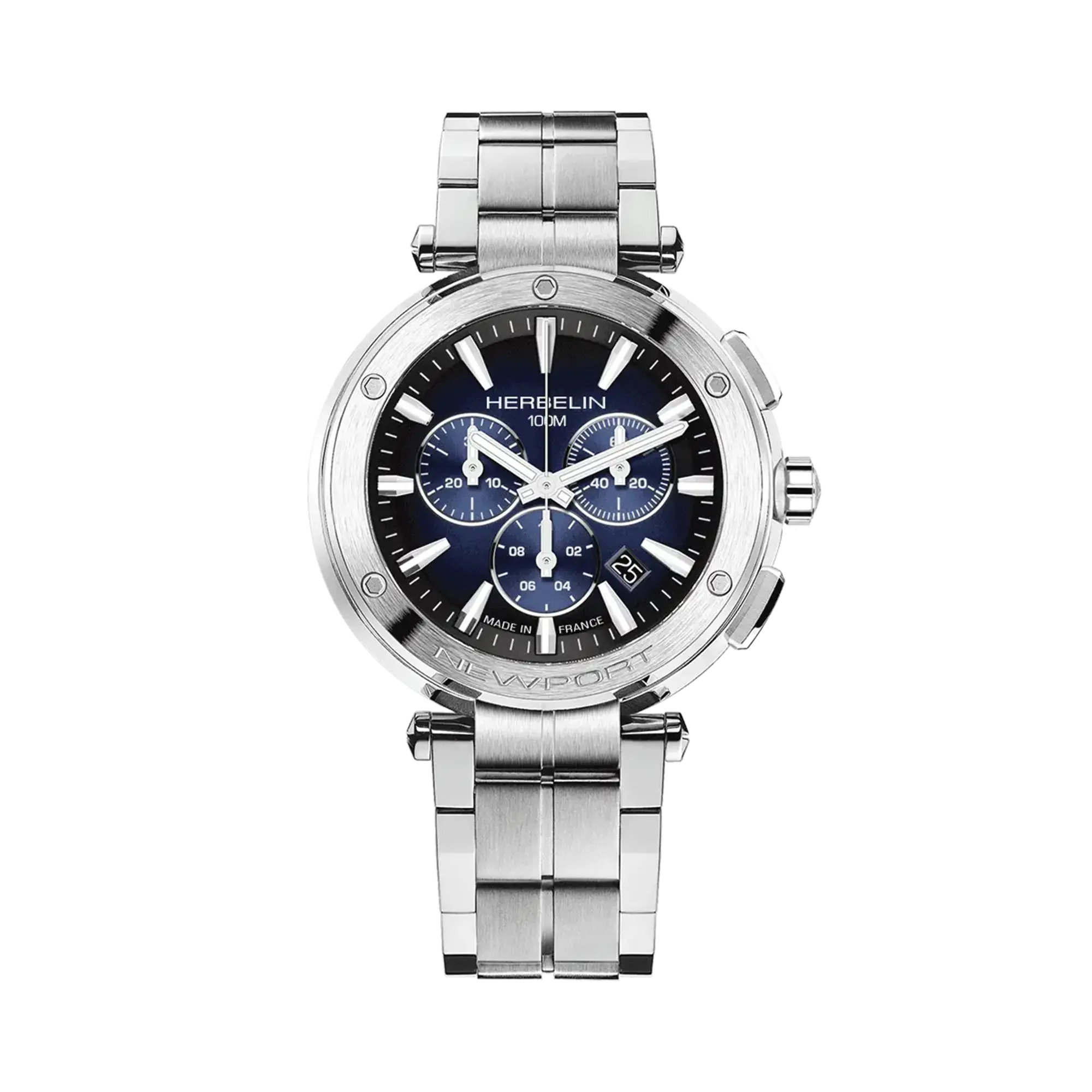 herbelin-newport-montre-chronographe-homme-acier-noir image 1