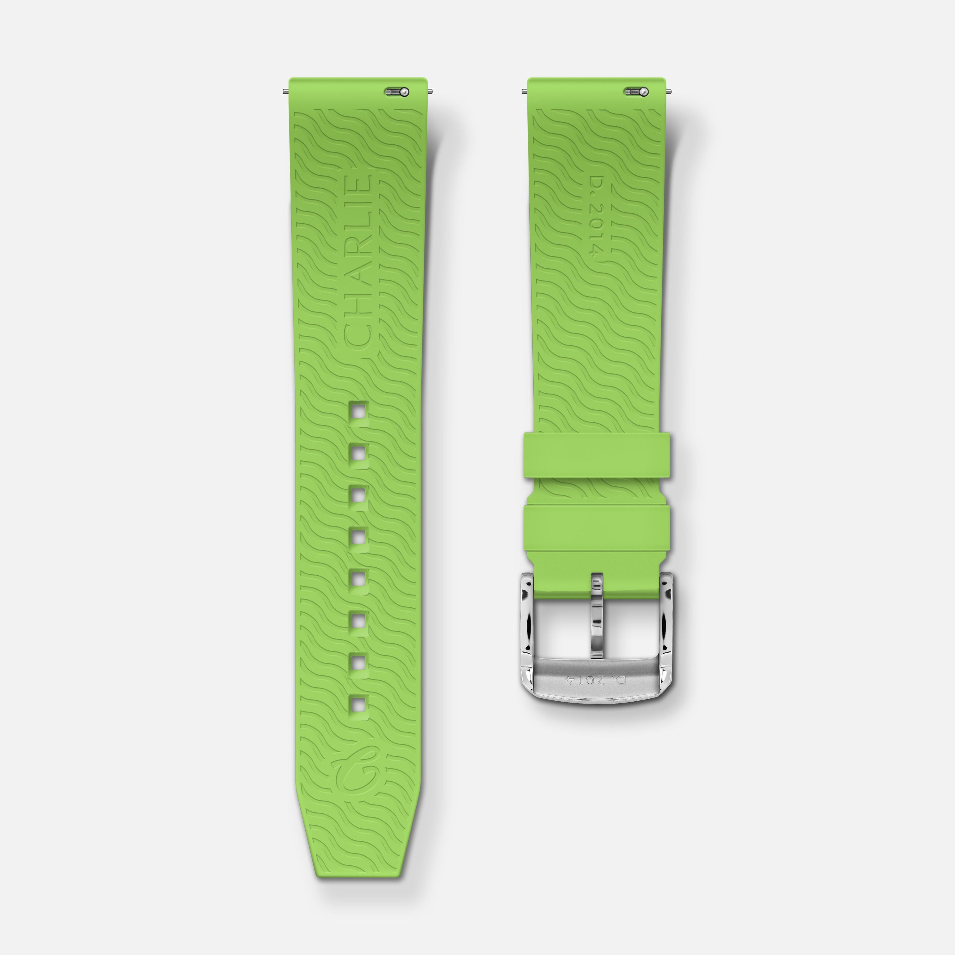 charlie-paris-bracelet-caoutchouc-nbr-20mm-lime image 2