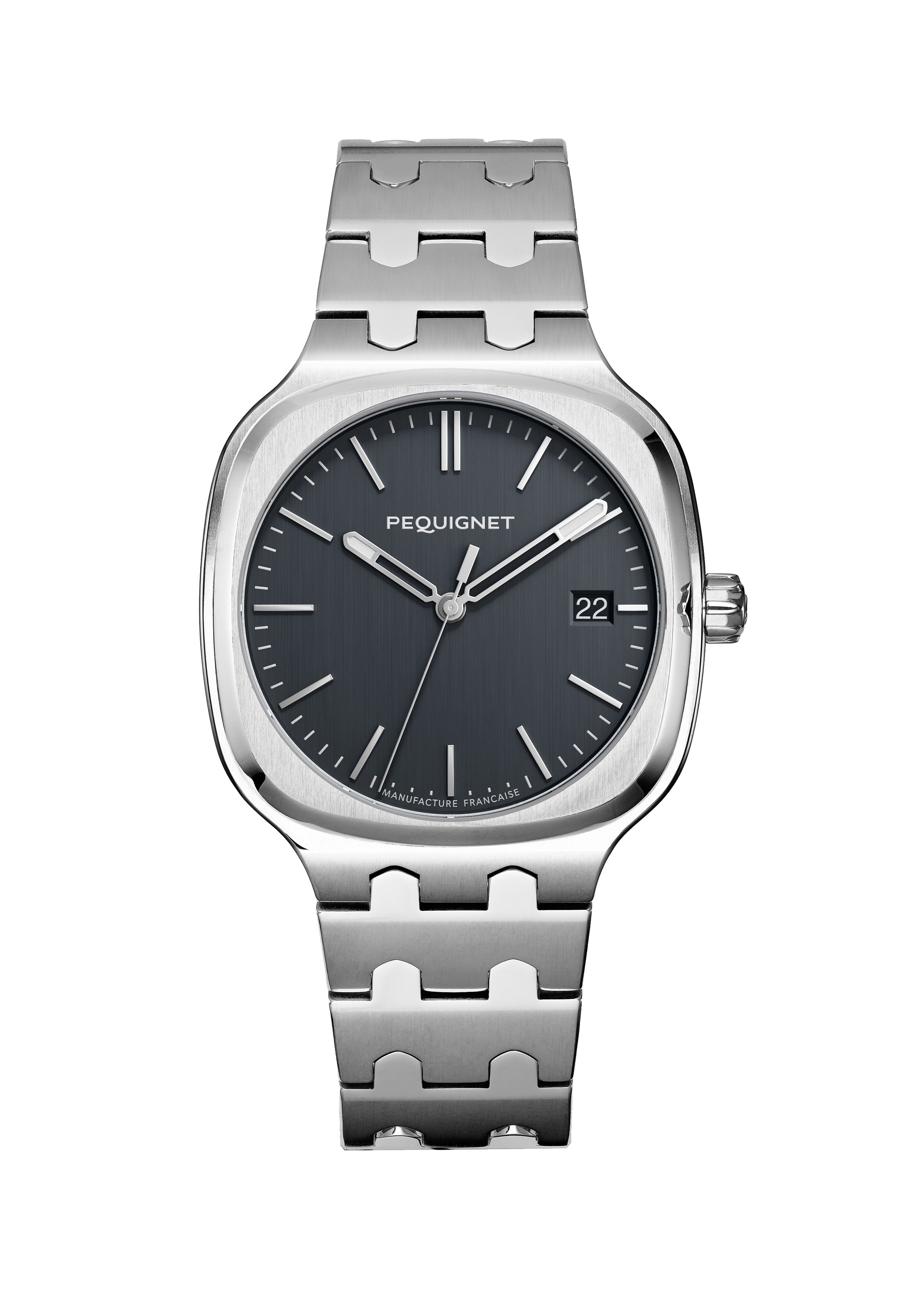 pequignet-concorde-40mm-cadran-gris-anthracite-calibre-initial-montre-femme-acie image 1