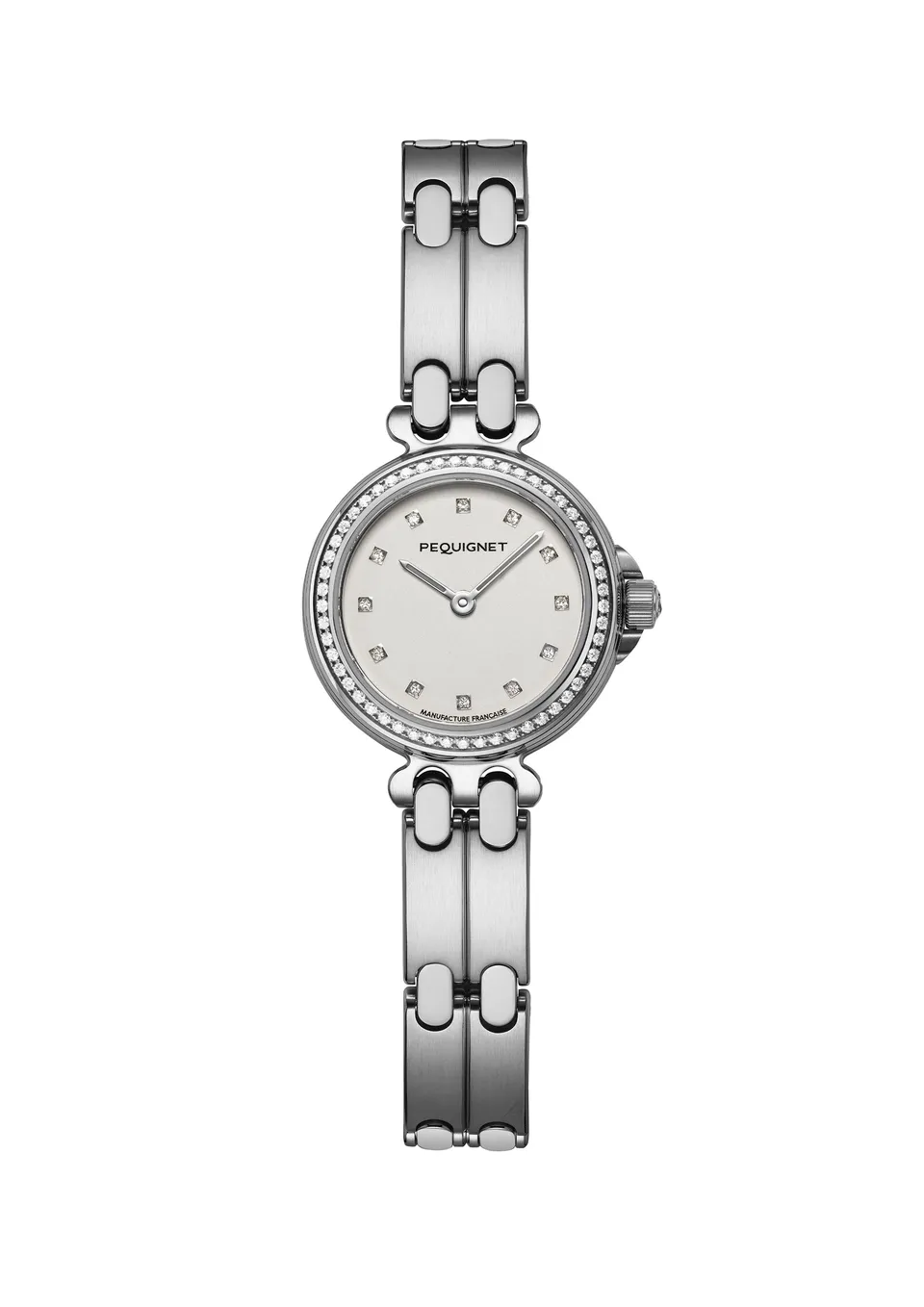 pequignet-moorea-25-mm-cadran-opalin-lunette-55-diamants-montre-femme-quartz image 1