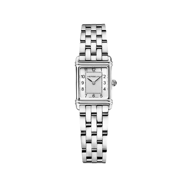 herbelin-art-d-co-quartz-acier-montre-femme-argent-bross image 1
