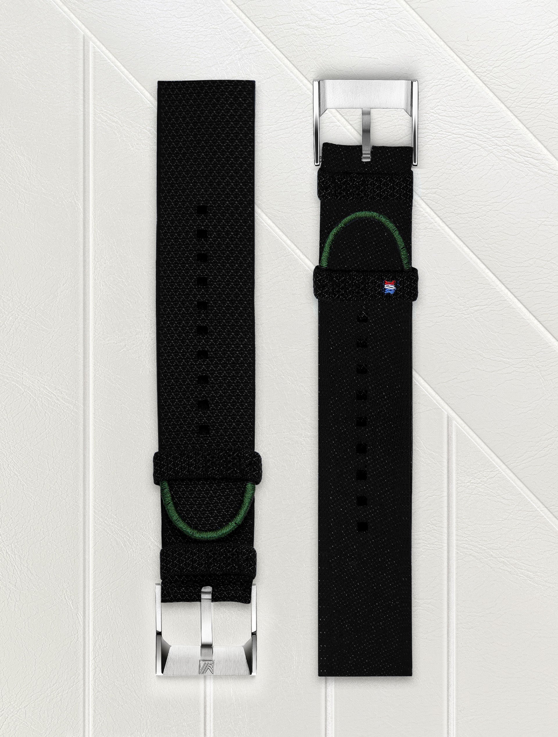 march-la-b-bracelet-tissage-jacquard-julien-faure-noir-20mm-22mm-2 image 1