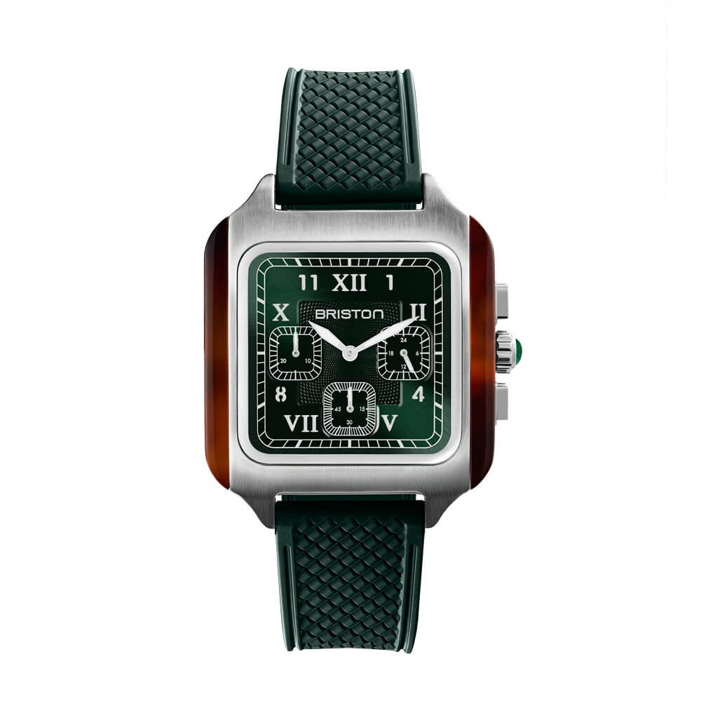 briston-streamliner-kennedy-chrono-38-5-mm-vert-anglais-quartz image 1