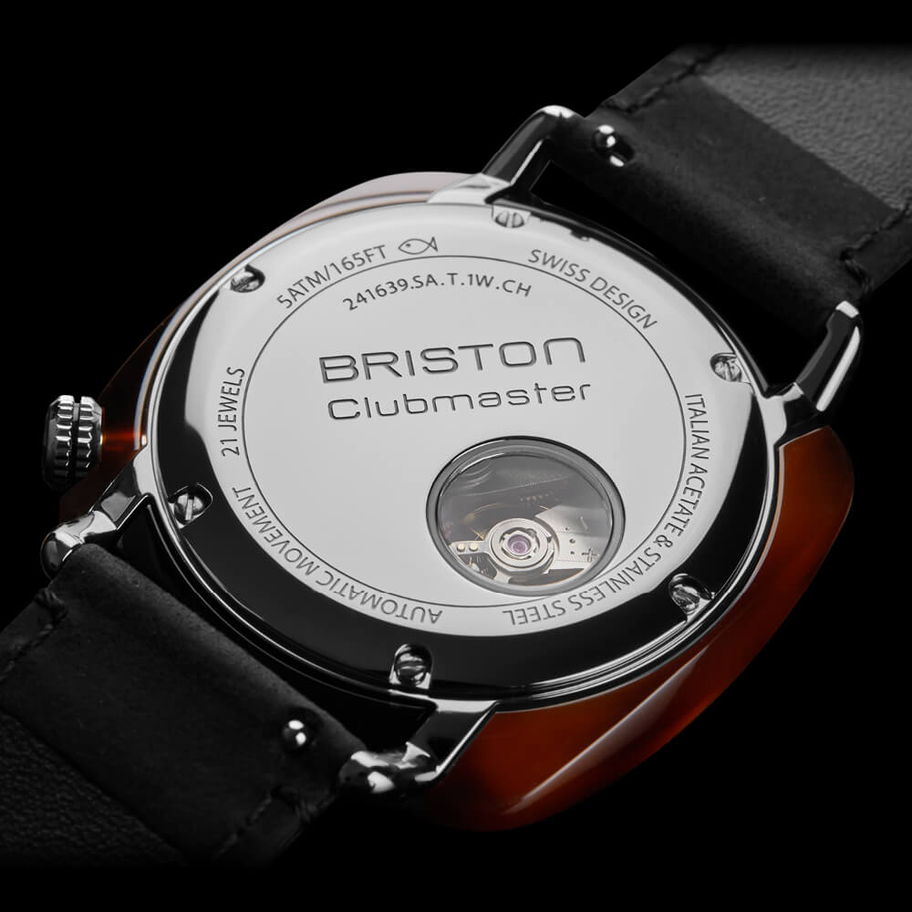 briston-clubmaster-legend-petite-seconde-automatique-39-mm-blanc-bleu image 4