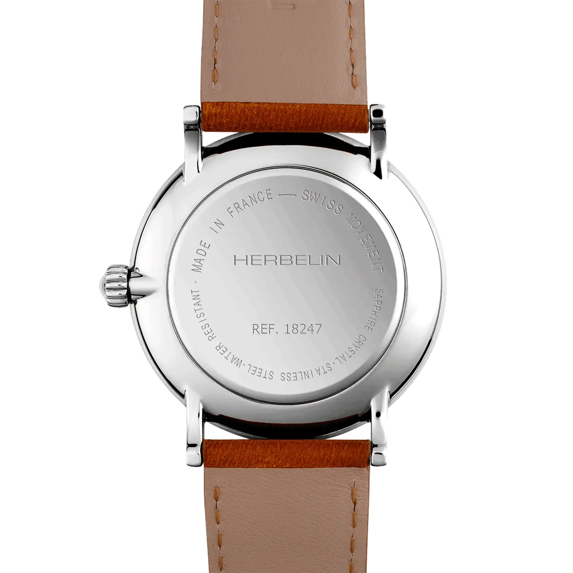 herbelin-inspiration-petite-seconde-acier-cuir-gold-montre-homme image 4