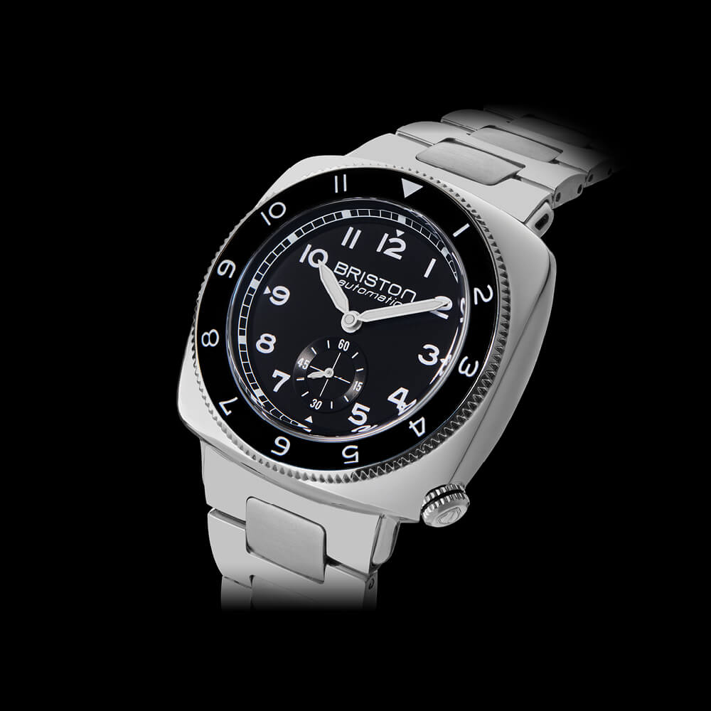 briston-clubmaster-legend-petite-seconde-automatique-39-mm-noir-full-acier image 4