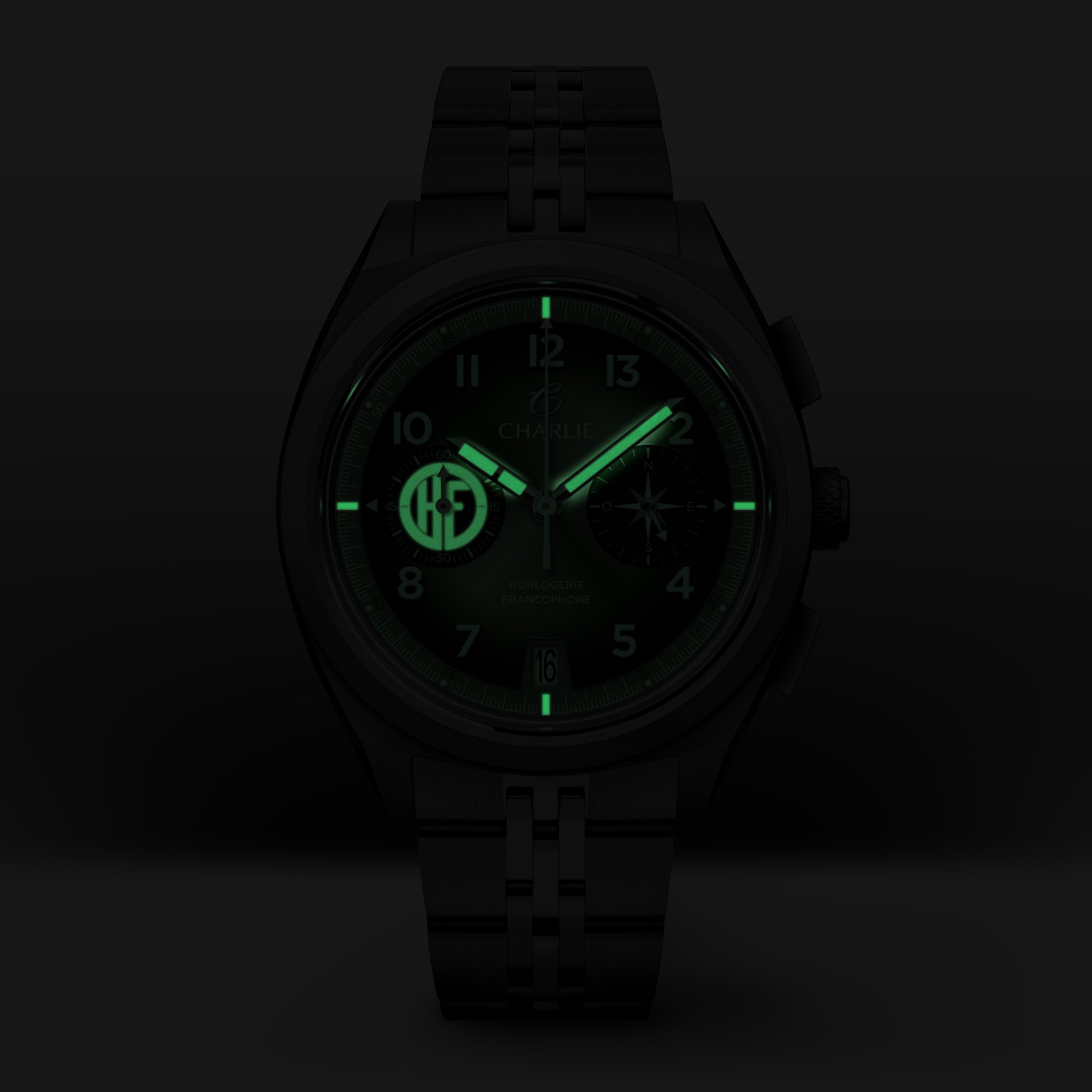 charlie-paris-grx-mecaquartz-chronographe-hf-salvia-montre-field-39mm image 5