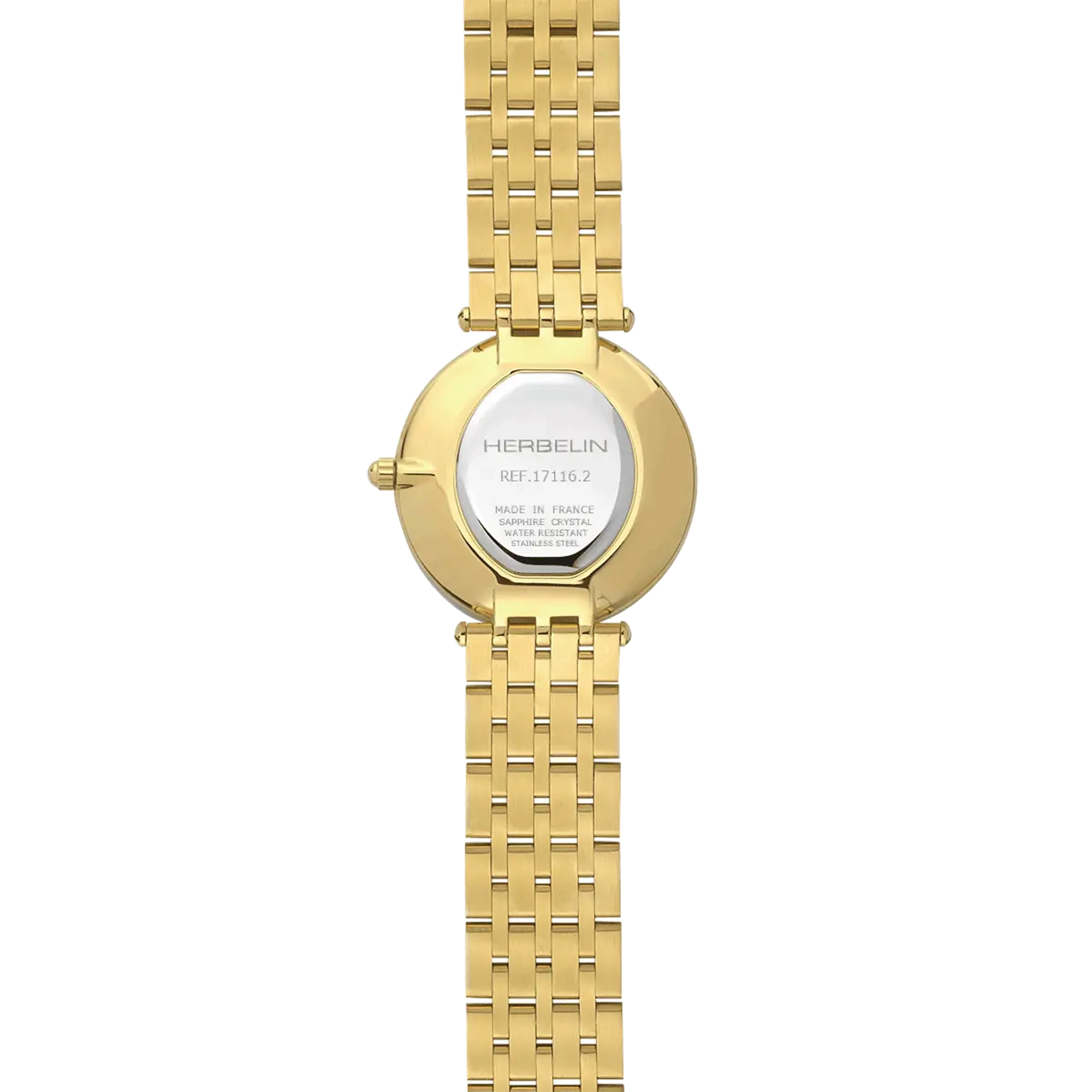 herbelin-epsilon-quartz-pvd-or-jaune-diamants-femme-nacre-blanche image 4