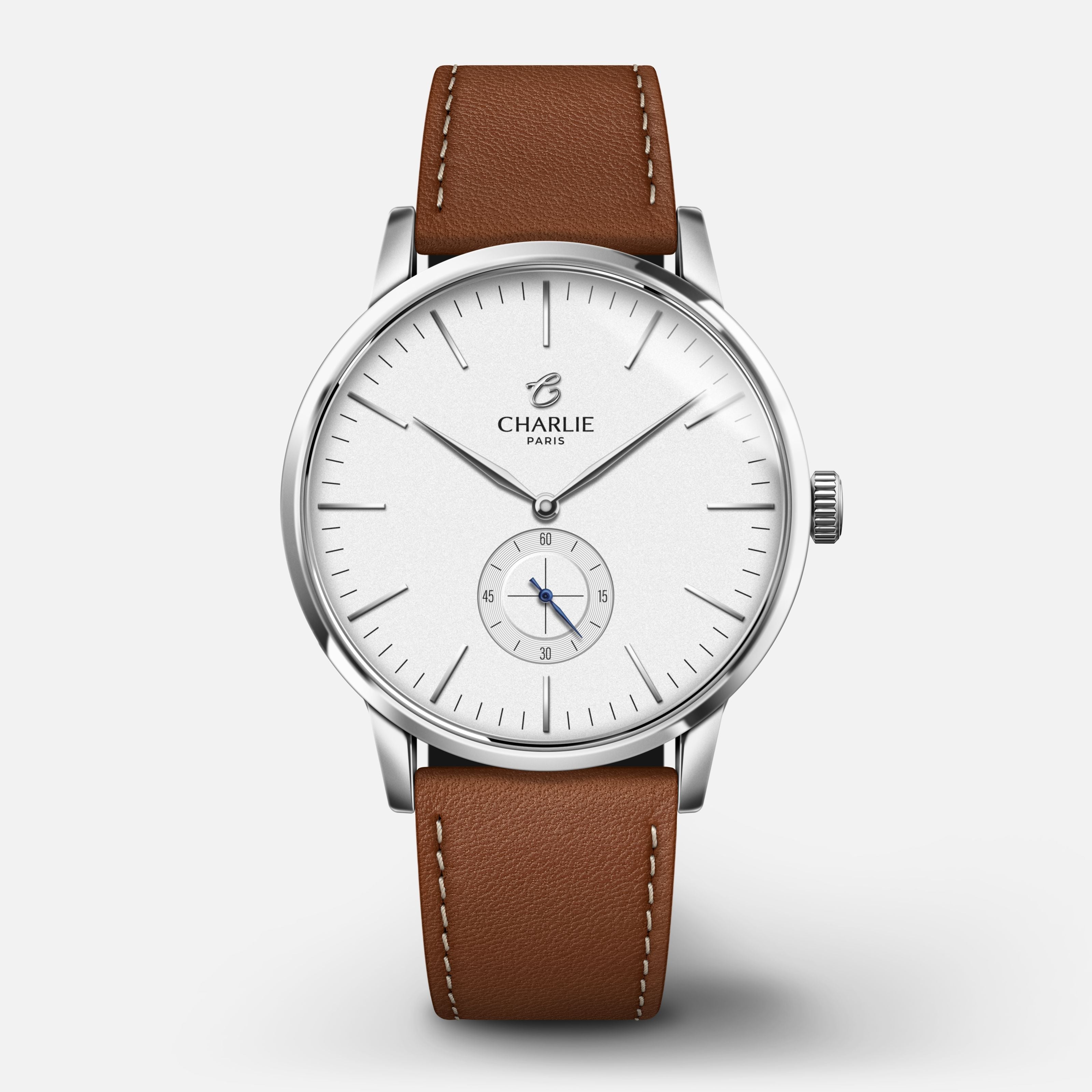 charlie-paris-horizon-montre-quartz-homme-39mm-cadran-blanc image 1