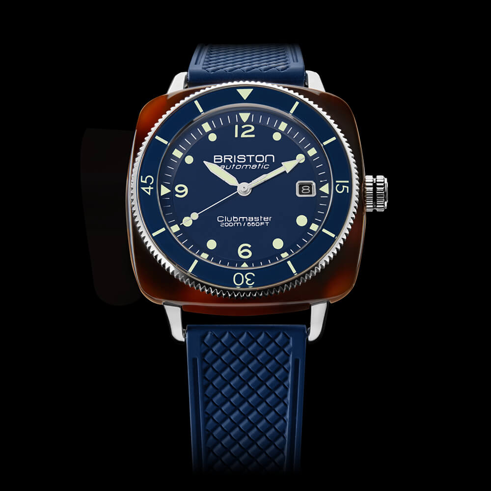 briston-clubmaster-legend-diver-automatique-hms-40-mm-bleu-marine-200m image 3