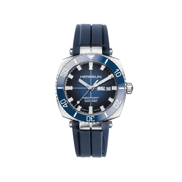 herbelin-newport-h-ritage-diver-automatique-homme-acier-42mm-bleu image 1