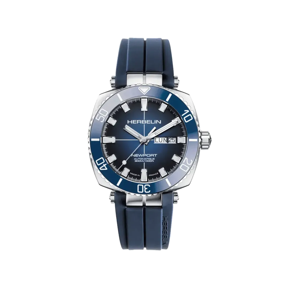herbelin-newport-h-ritage-diver-automatique-homme-acier-42mm-bleu image 1