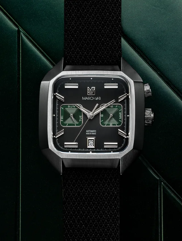 march-la-b-am2-calendar-automatique-phantom-41-mm-montre-homme-cadran-noir image 1