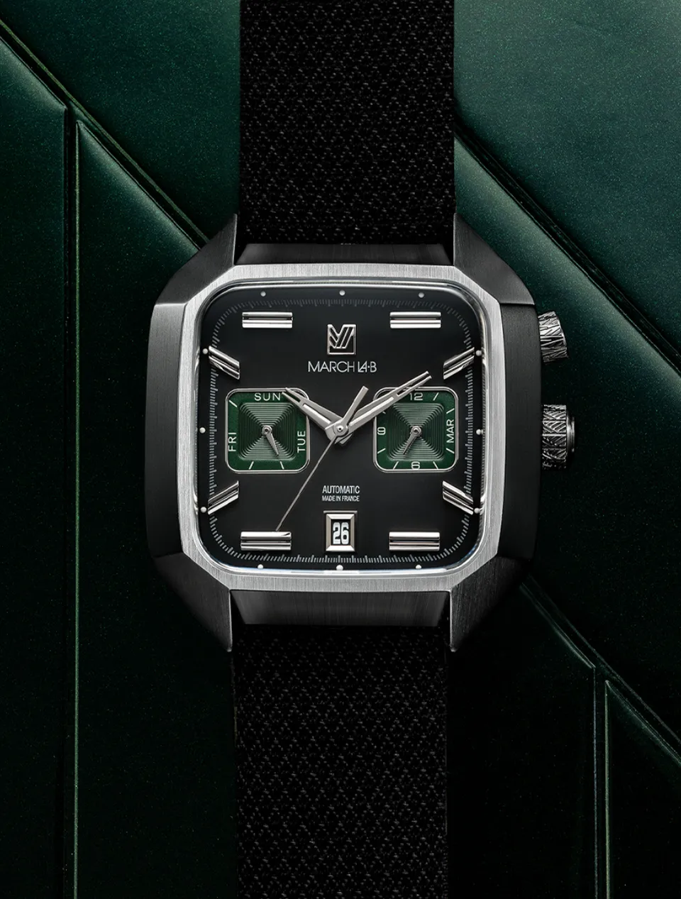 march-la-b-am2-calendar-automatique-phantom-41-mm-montre-homme-cadran-noir image 1