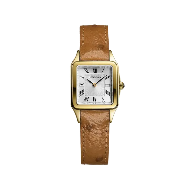 herbelin-luna-quartz-montre-femme-dor-cuir-camel image 1