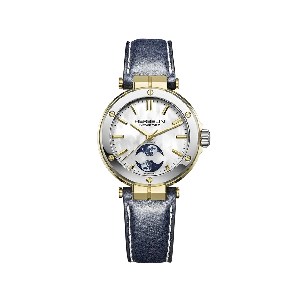 herbelin-newport-automatique-lady-phases-de-lune-nacre-femme image 1