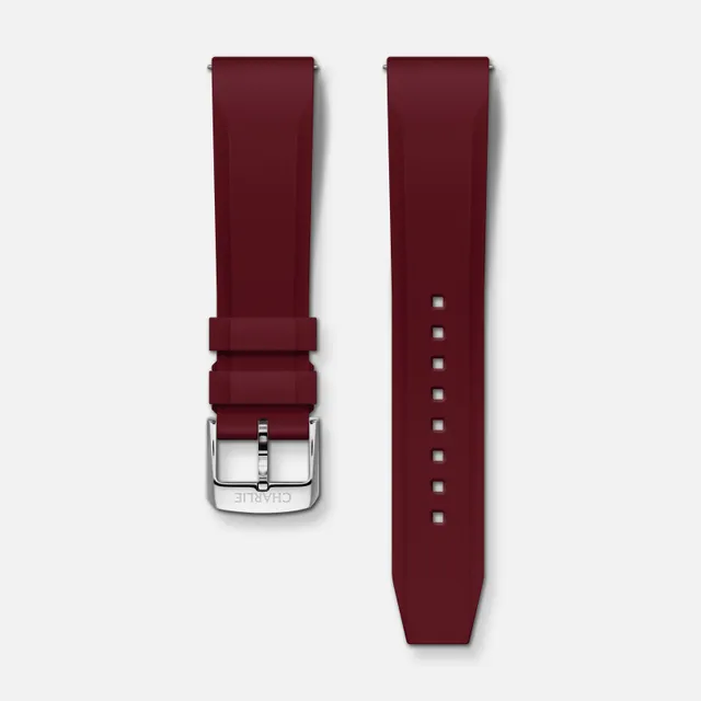 charlie-paris-bracelet-caoutchouc-bordeaux-nbr-20mm image 1