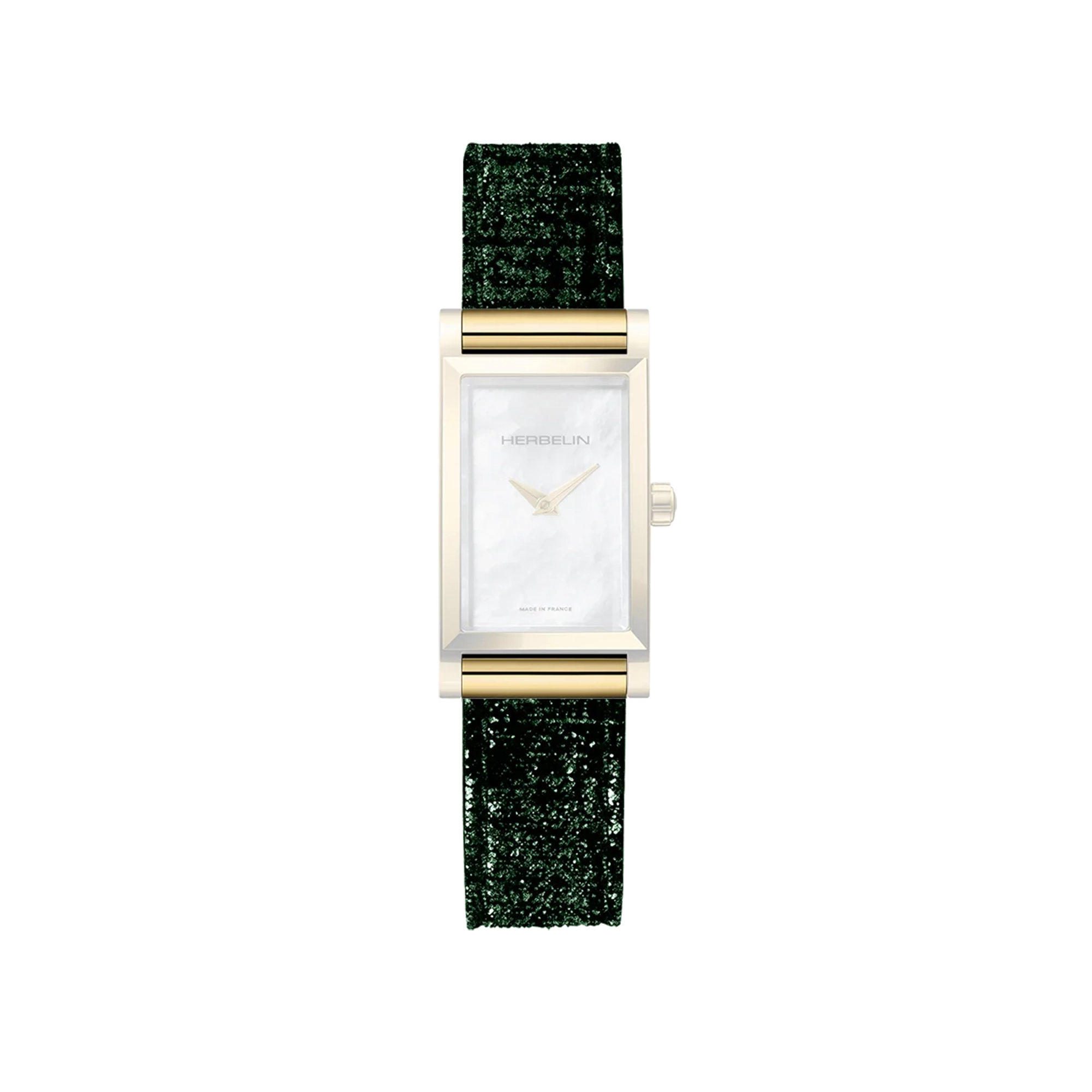 herbelin-antar-s-bracelet-simple-vert-brillant-cuir-chevreau-xl image 1