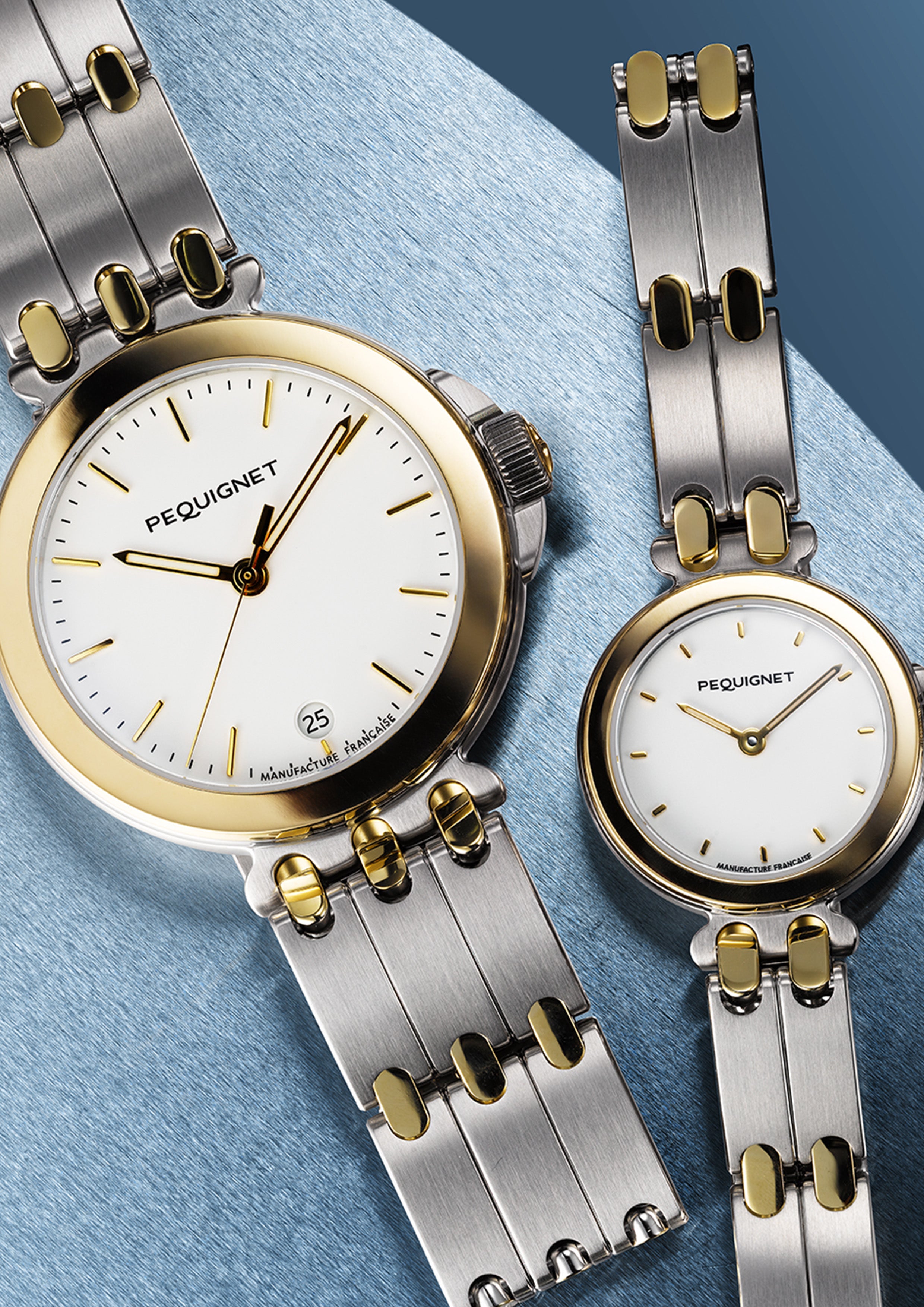 pequignet-moorea-38-5-mm-or-et-acier-montre-manufacture-calibre-initial image 5