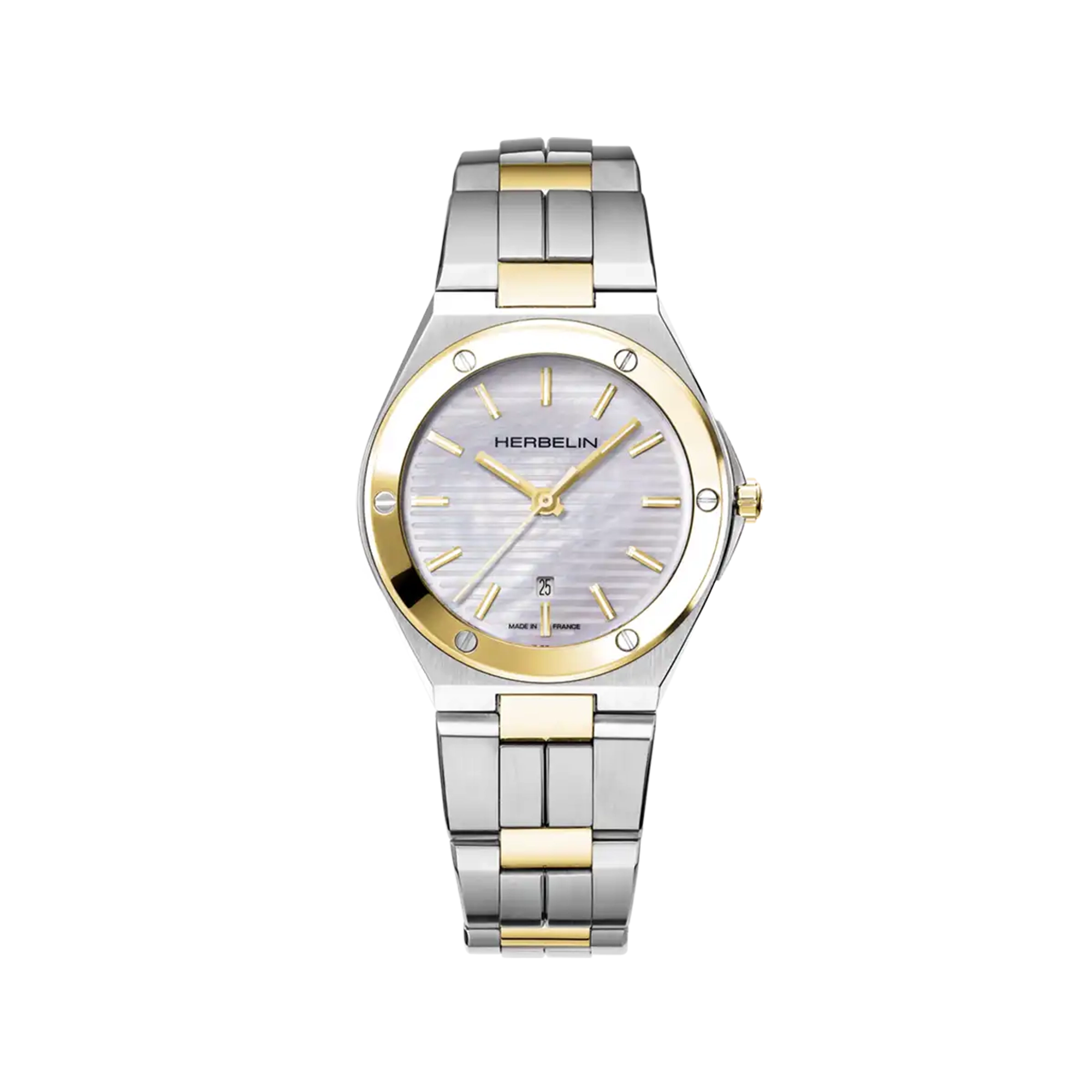 herbelin-cap-camarat-montre-quartz-femme-bicolore-nacre-acier image 1