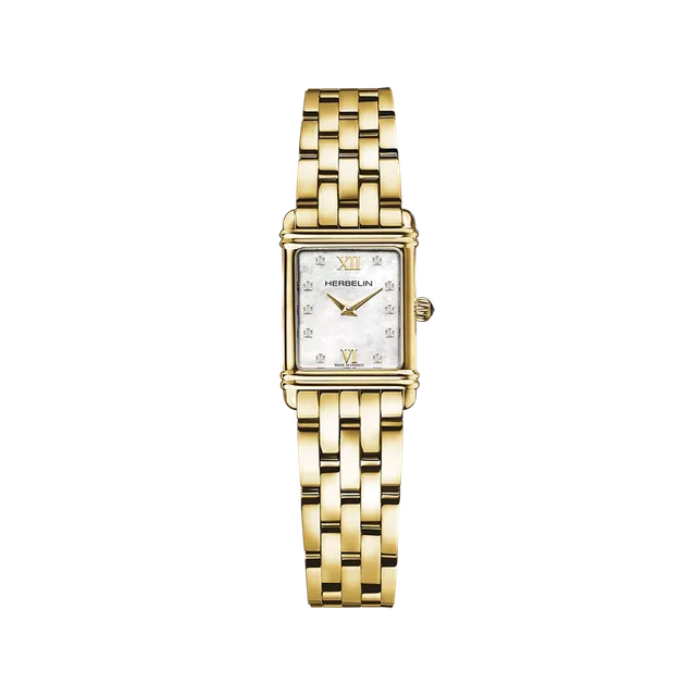 herbelin-art-d-co-quartz-femme-pvd-or-jaune-zirconium image 1
