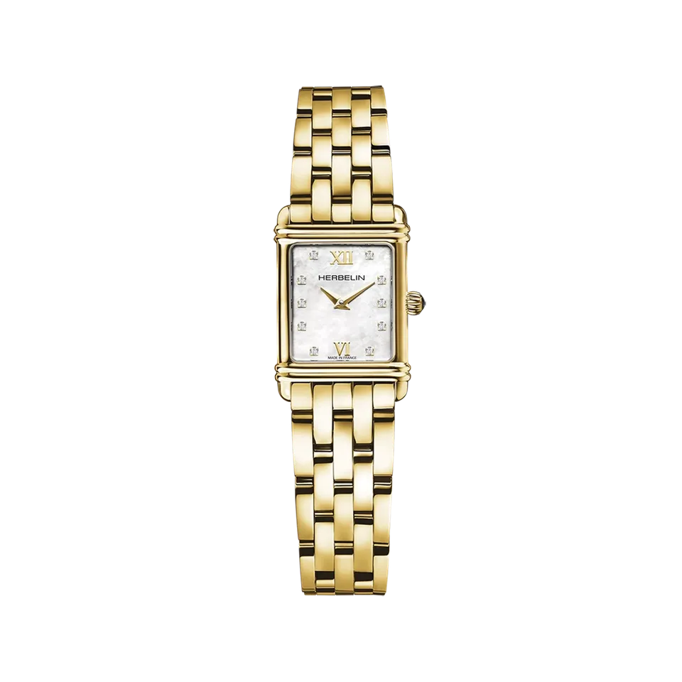 herbelin-art-d-co-quartz-femme-pvd-or-jaune-zirconium image 1