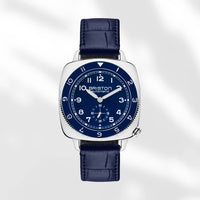 briston-bracelet-cuir-luxe-bleu-mat-20-mm-alligator-bleu-marine image 2