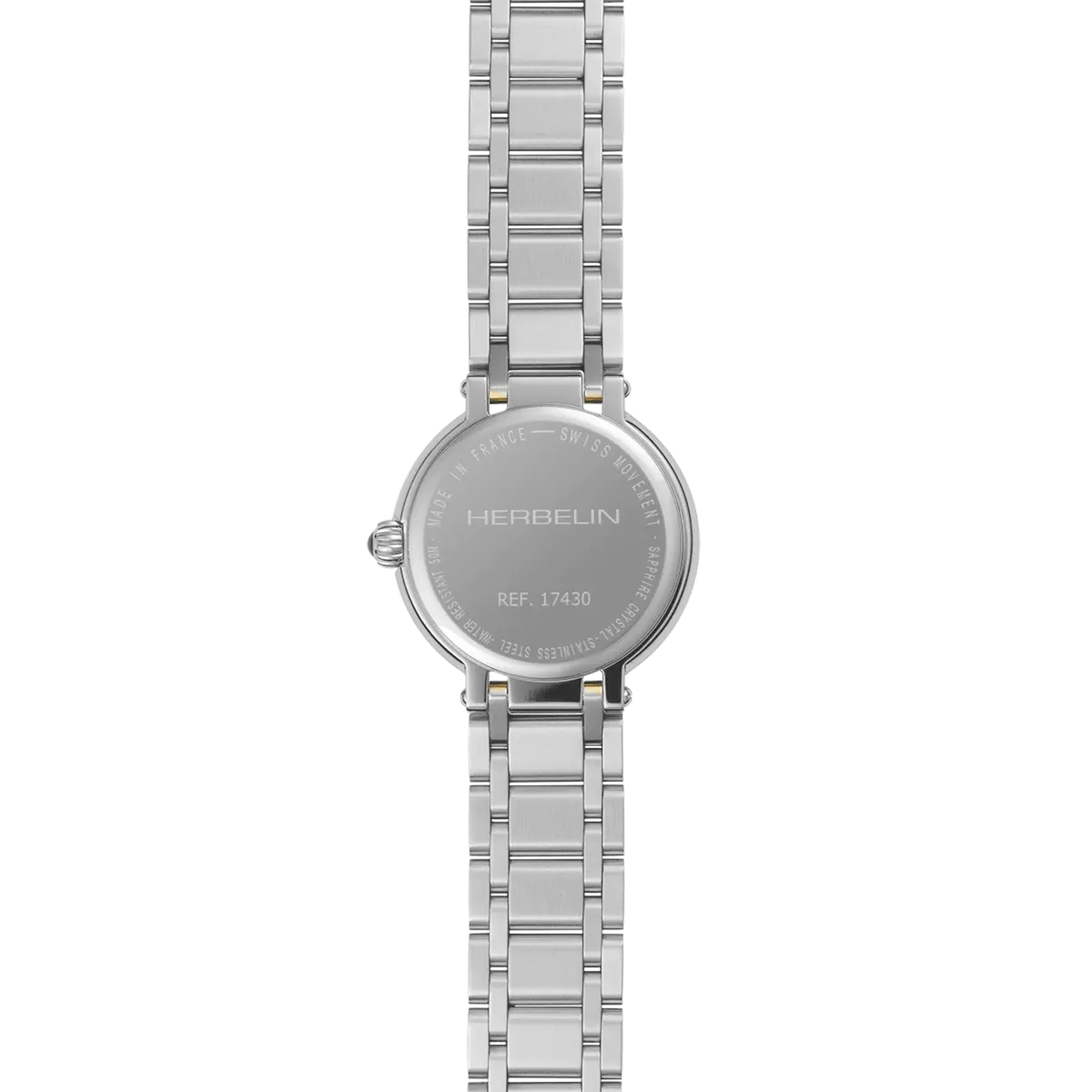 herbelin-galet-quartz-bicolore-montre-femme-acier-et-pvd-or image 4