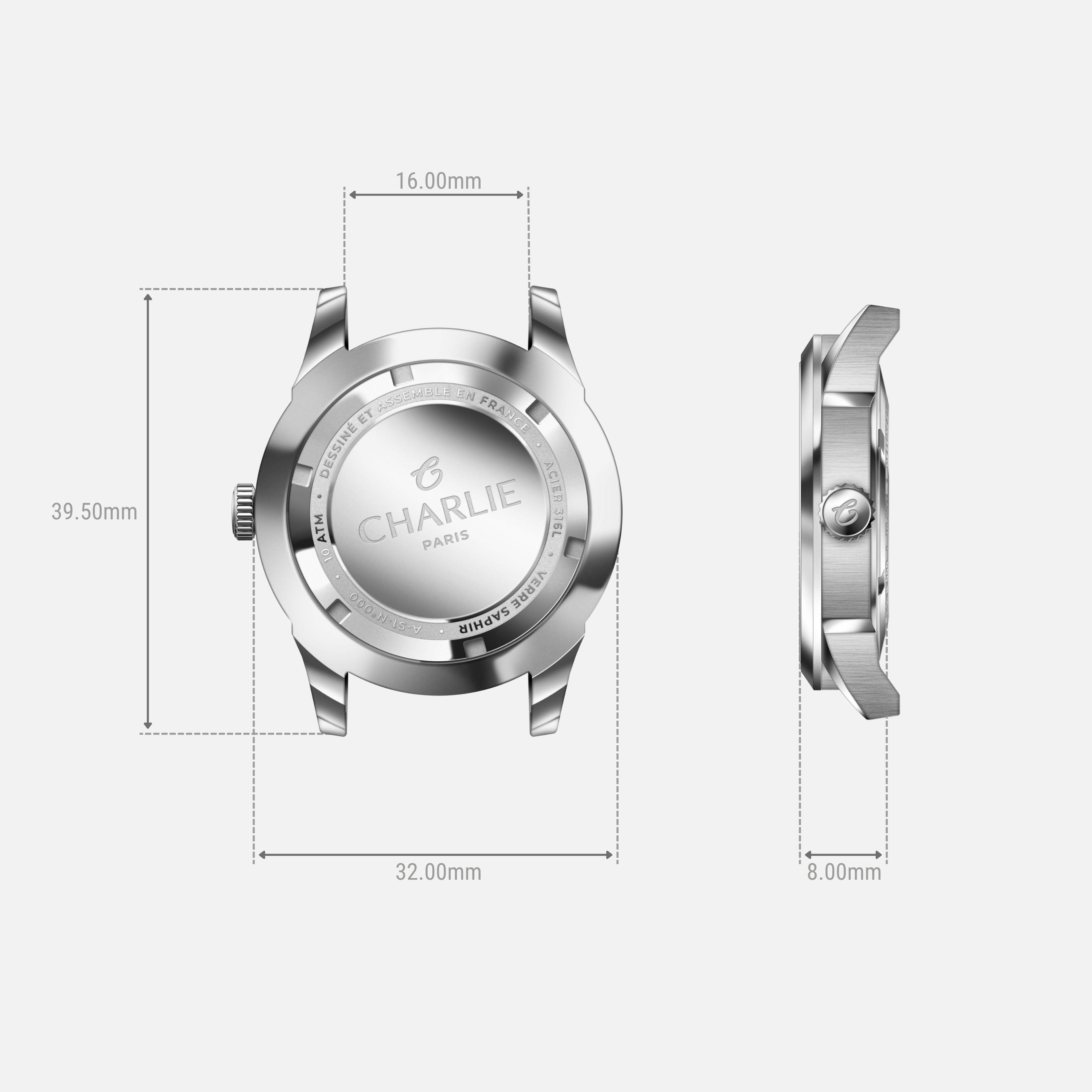 charlie-paris-aurore-mauve-32mm-montre-femme-acier-quartz image 2
