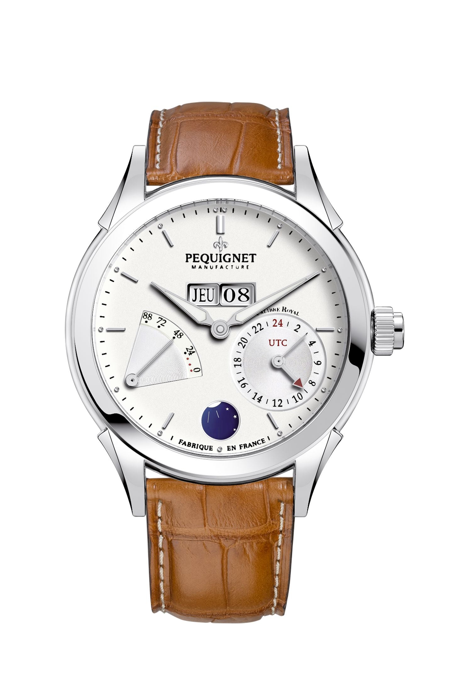 pequignet-royale-gmt-montre-cadran-argent-opalin-calibre-royal image 7