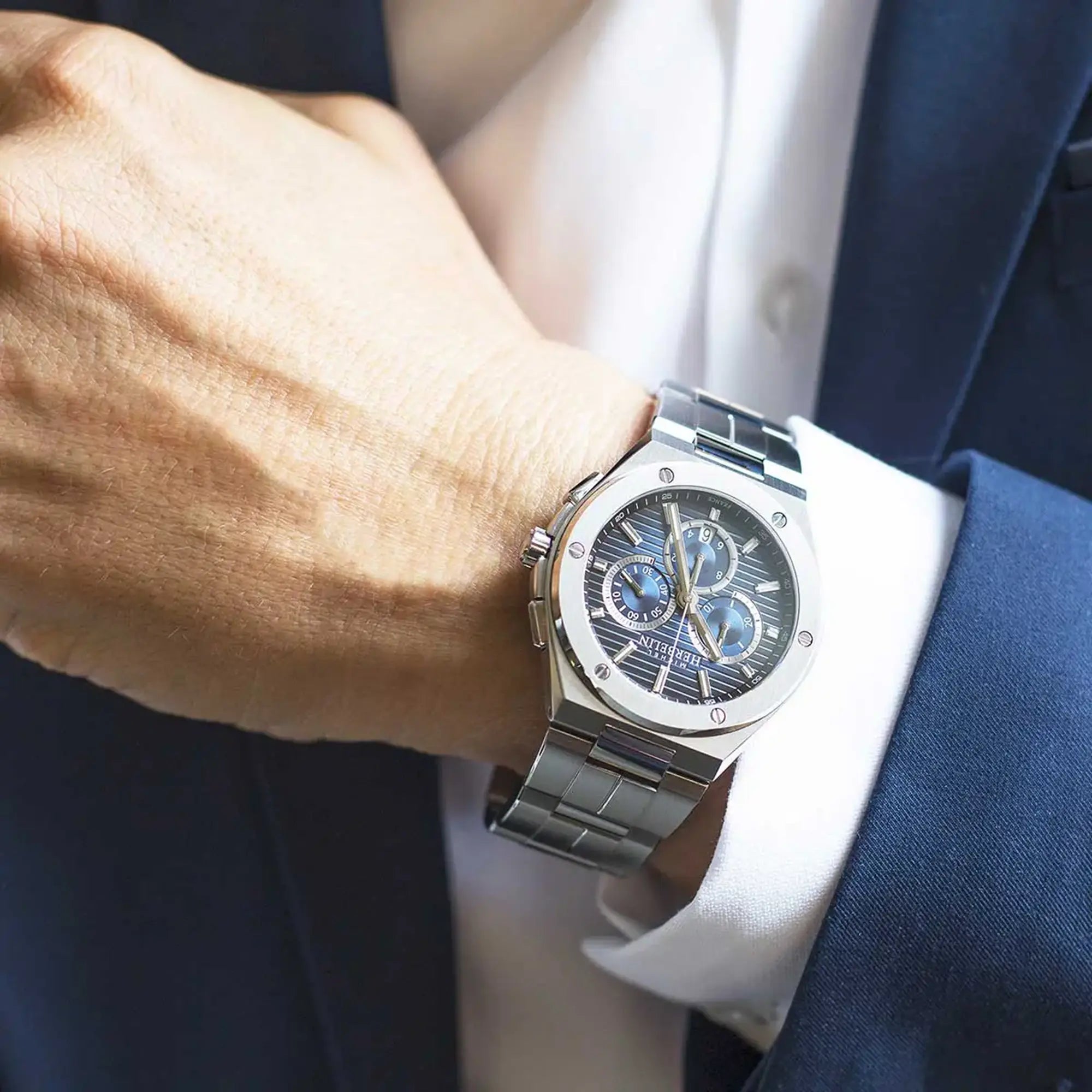 herbelin-cap-camarat-homme-quartz-chronographe-bleu-acier image 2