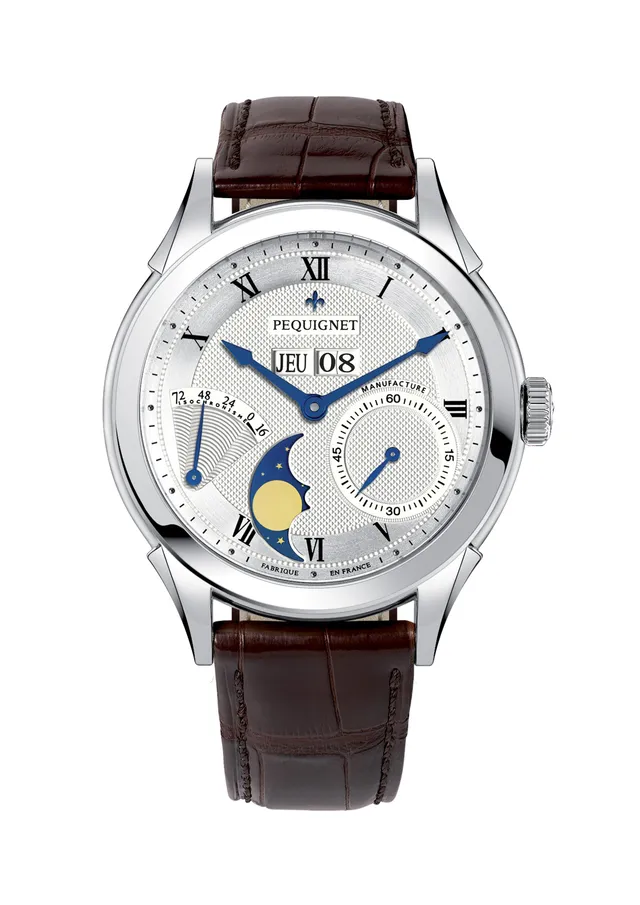 montre-pequignet-royale-origine-grande-date-triple-saut-lune-et-r-serve image 1