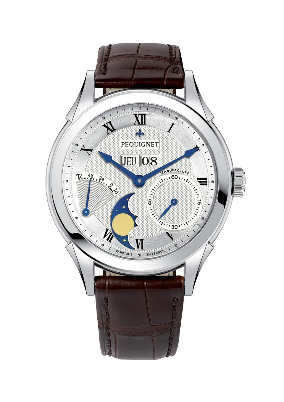 montre-pequignet-royale-origine-grande-date-triple-saut-lune-et-r-serve image 1
