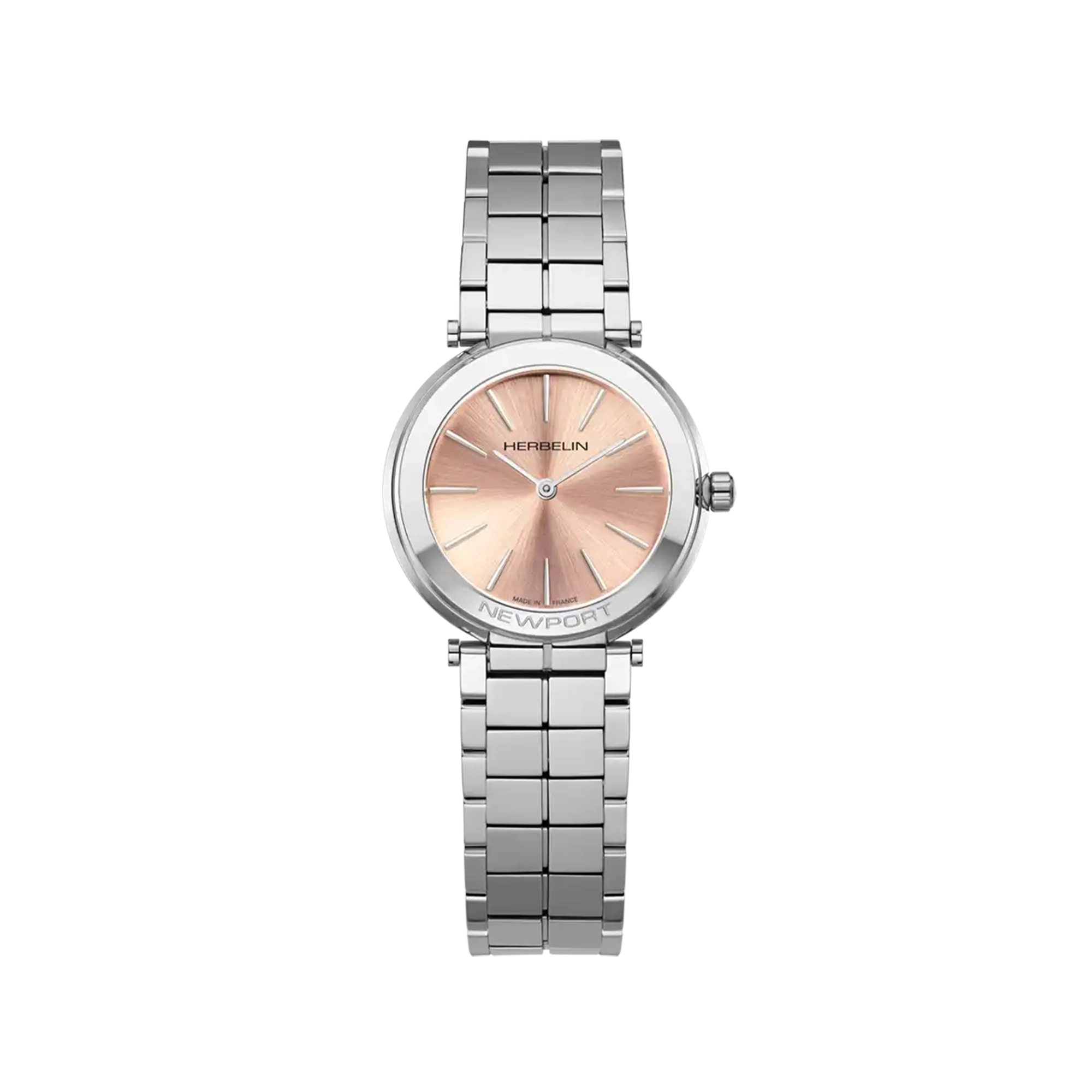 herbelin-newport-slim-montre-femme-quartz-champagne-ros-acier-5-85-mm image 1