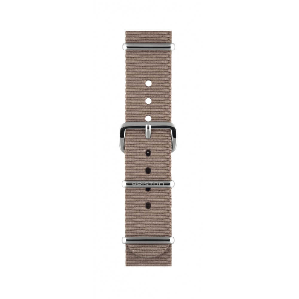 briston-clubmaster-classic-bracelet-nato-nylon-18-mm-gris-taupe image 1