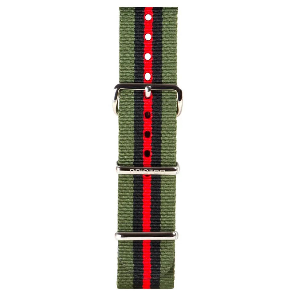 briston-bracelet-type-nato-vert-noir-rouge-20-mm image 1