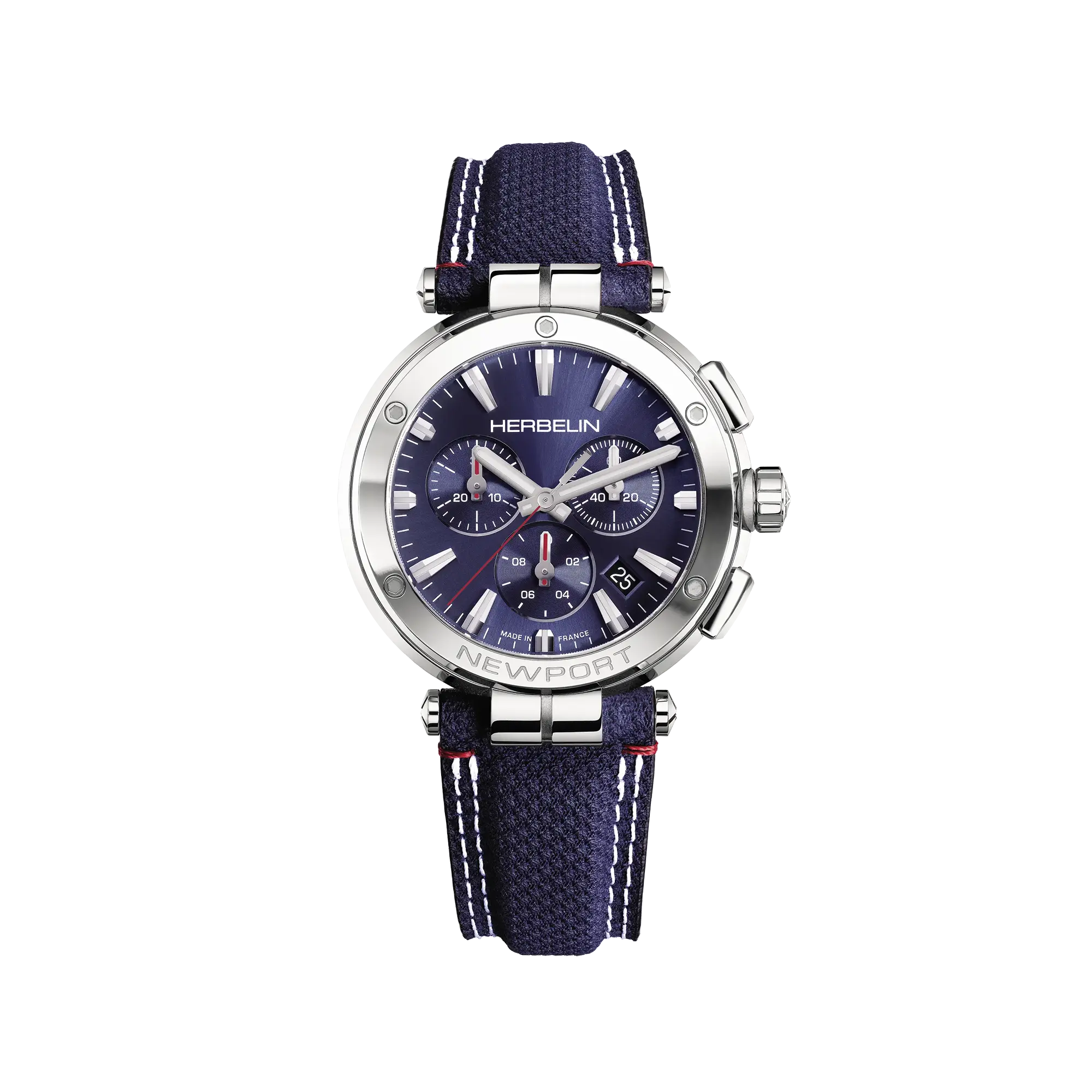 herbelin-newport-chronographe-quartz-textile-bleu-homme image 1
