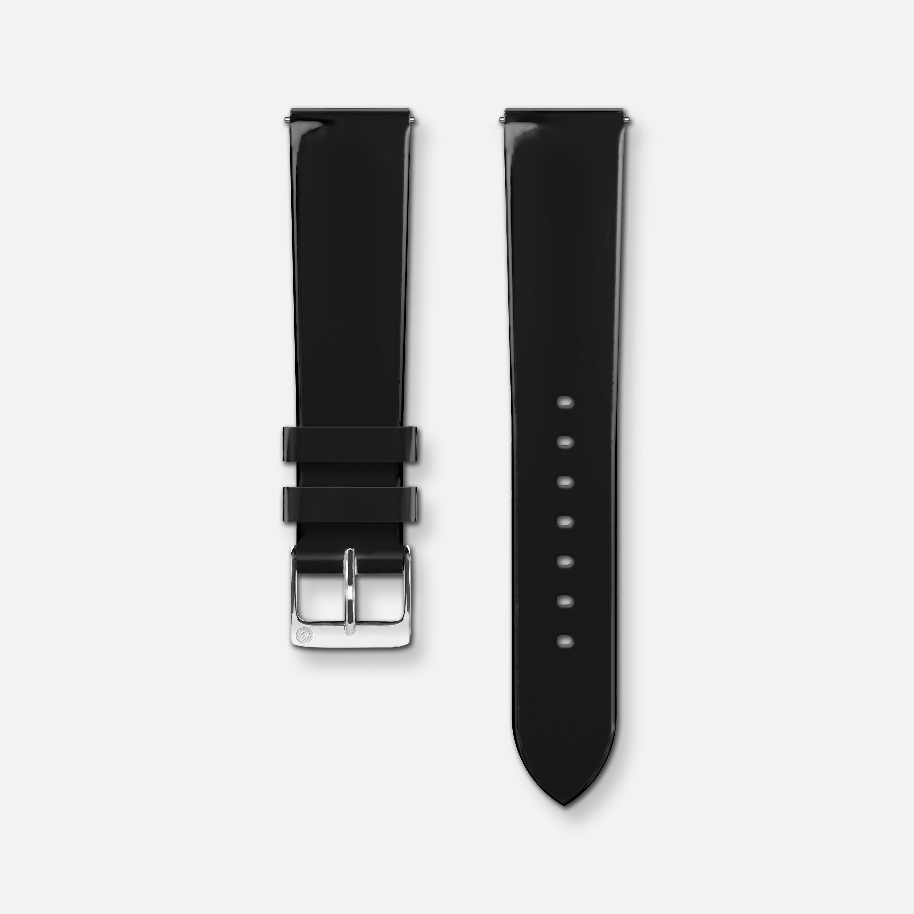 charlie-paris-bracelet-cuir-vernis-noir-18mm-boucle-ardillon-interchangeable image 5