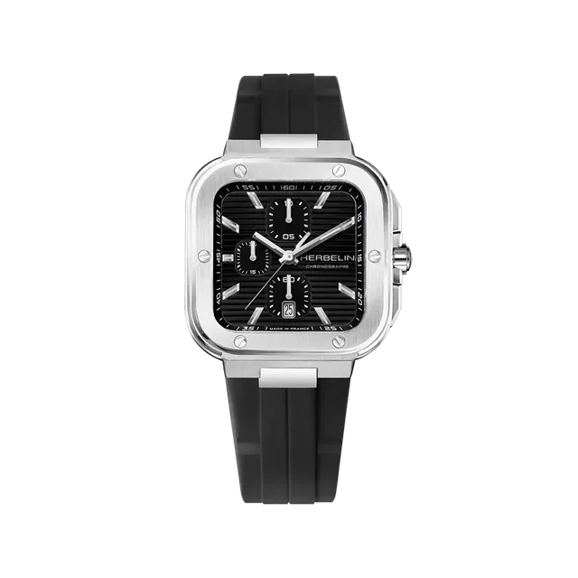 herbelin-cap-camarat-square-chronographe-montre-homme-noir image 1