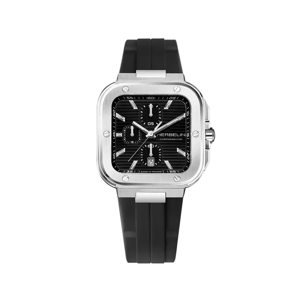 herbelin-cap-camarat-square-chronographe-montre-homme-noir image 1