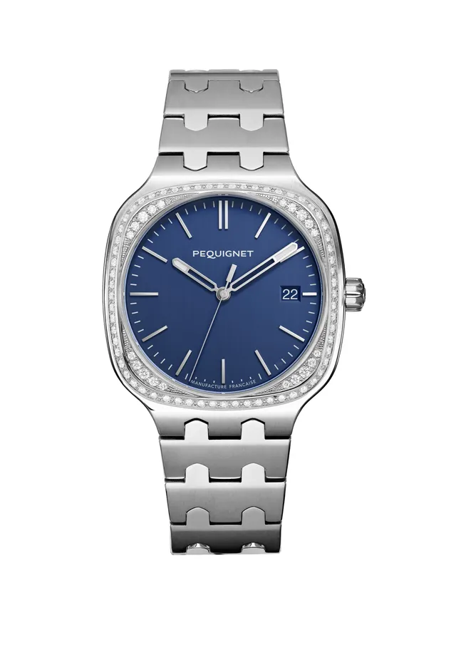 pequignet-concorde-bleu-profond-enti-rement-sertie-montre-femme image 1