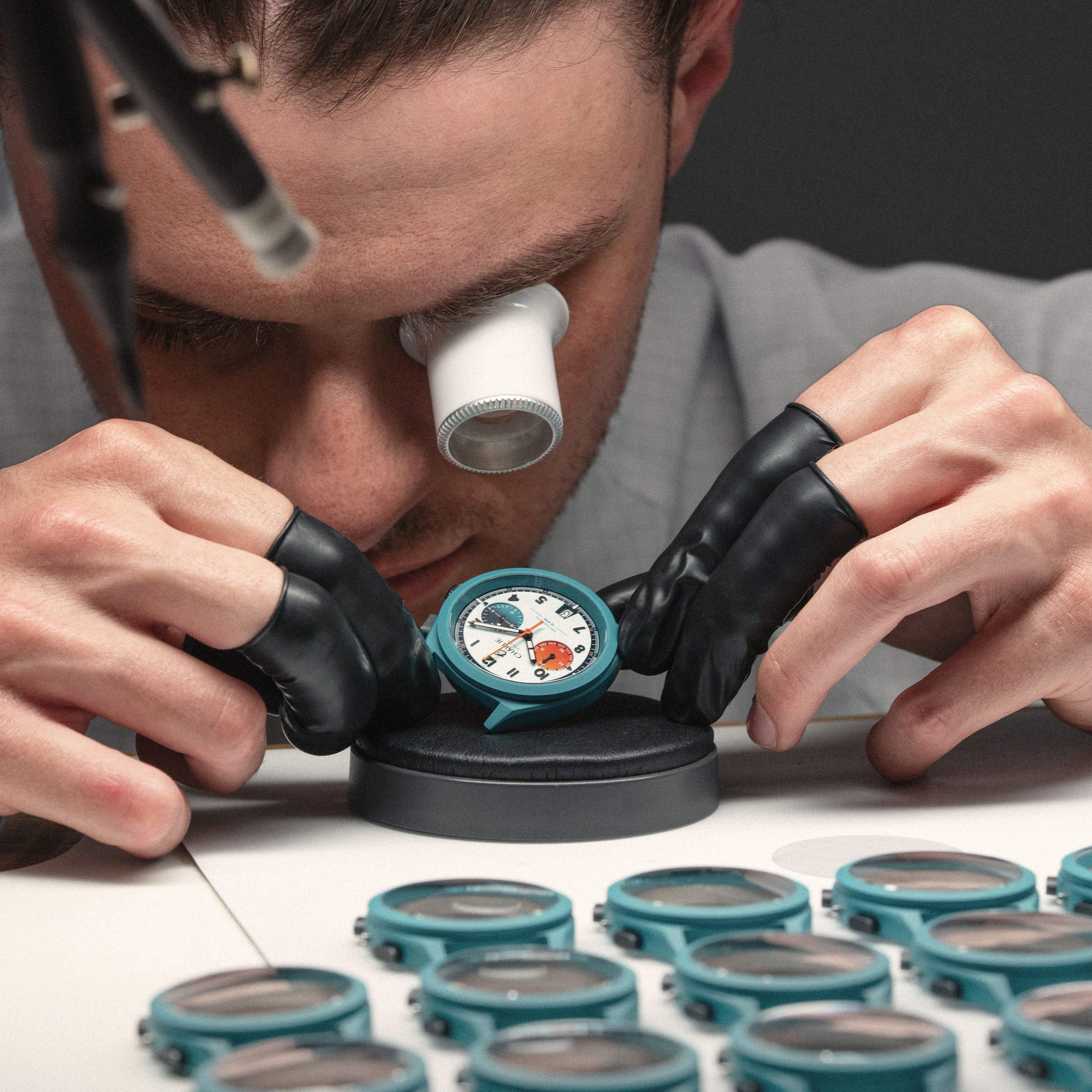 charlie-paris-grx-chronographe-evo-rq-montre-sport-homme-39mm-cerakote-turquoise image 7