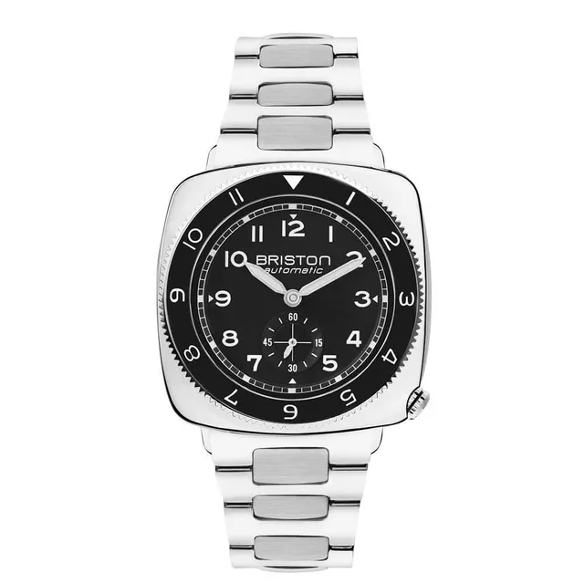 briston-clubmaster-legend-petite-seconde-automatique-39-mm-noir-full-acier image 1