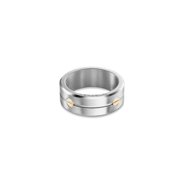 herbelin-bague-newport-acier-et-or-homme image 1