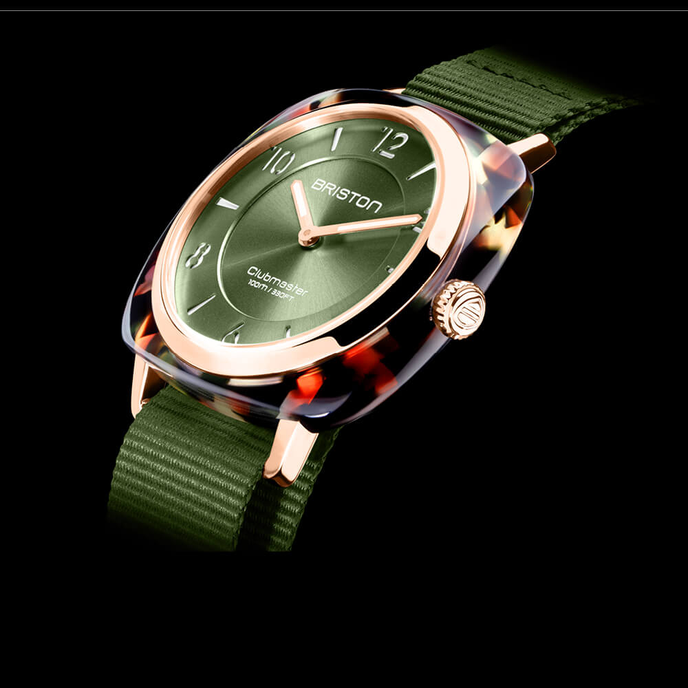 briston-clubmaster-chic-montre-36-mm-gold-vert-olive image 3