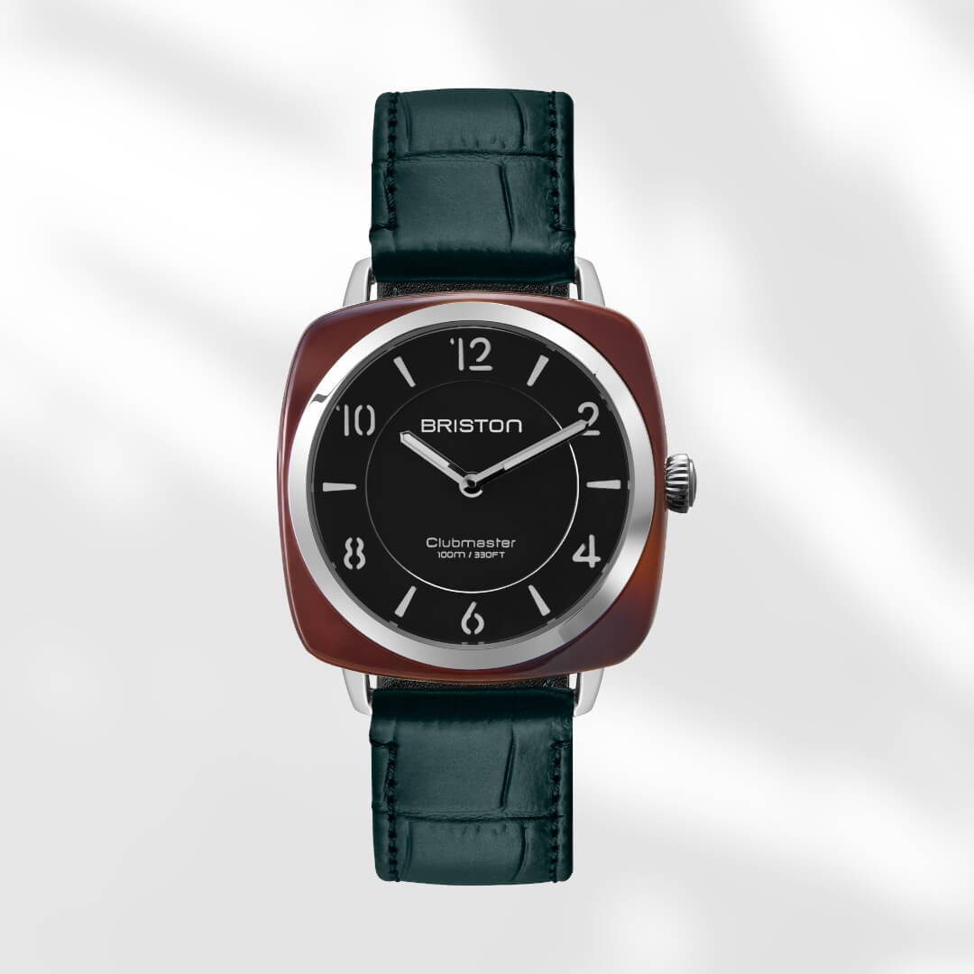 briston-bracelet-cuir-luxury-18-mm-vert-anglais-mat image 2